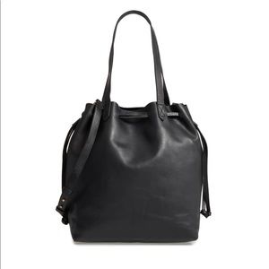 Madewell Medium Drawstring Transport Leather Tote